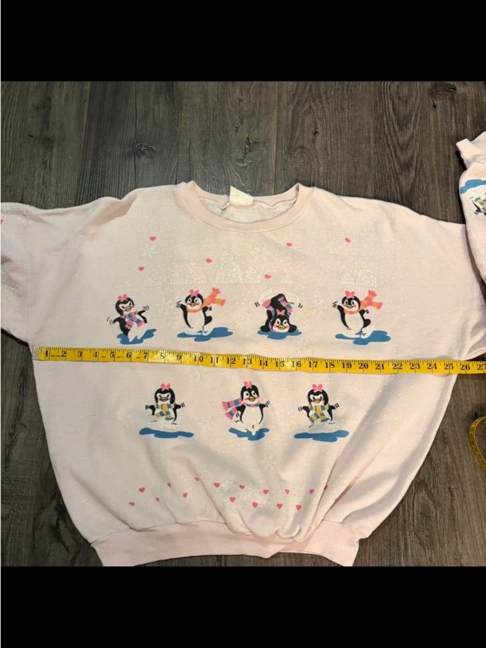 Vintage sweater Penguins playing in snow kitschy cute - Picture 8 of 16